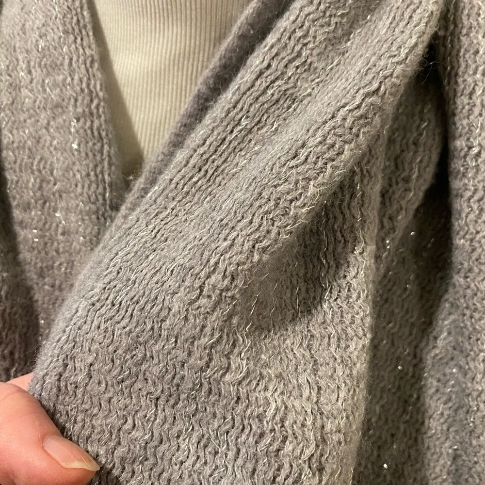 Calvin Klein Gray Knit Infinity Scarf